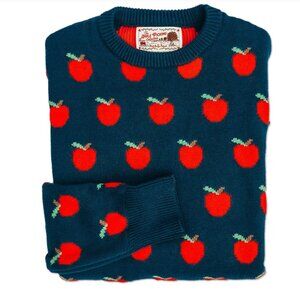 ISO Kiel James Patrick Navy Apple Picking Sweater